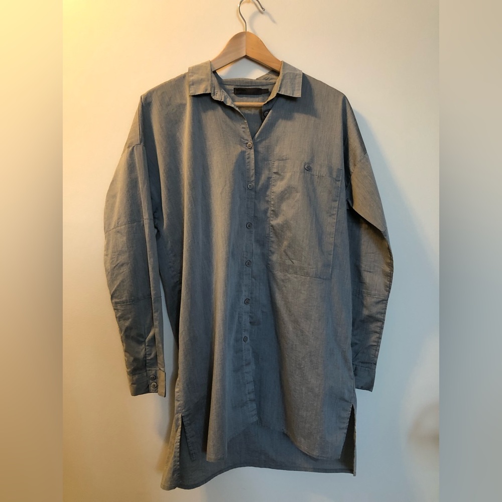 Minimum long sleeve button up dress